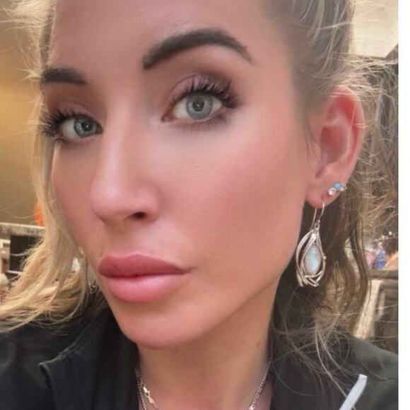 Hagit Gorali Sterling Silver Moonstone Drop Earrings, Israel Signed, Artisan - Picture 2 of 15